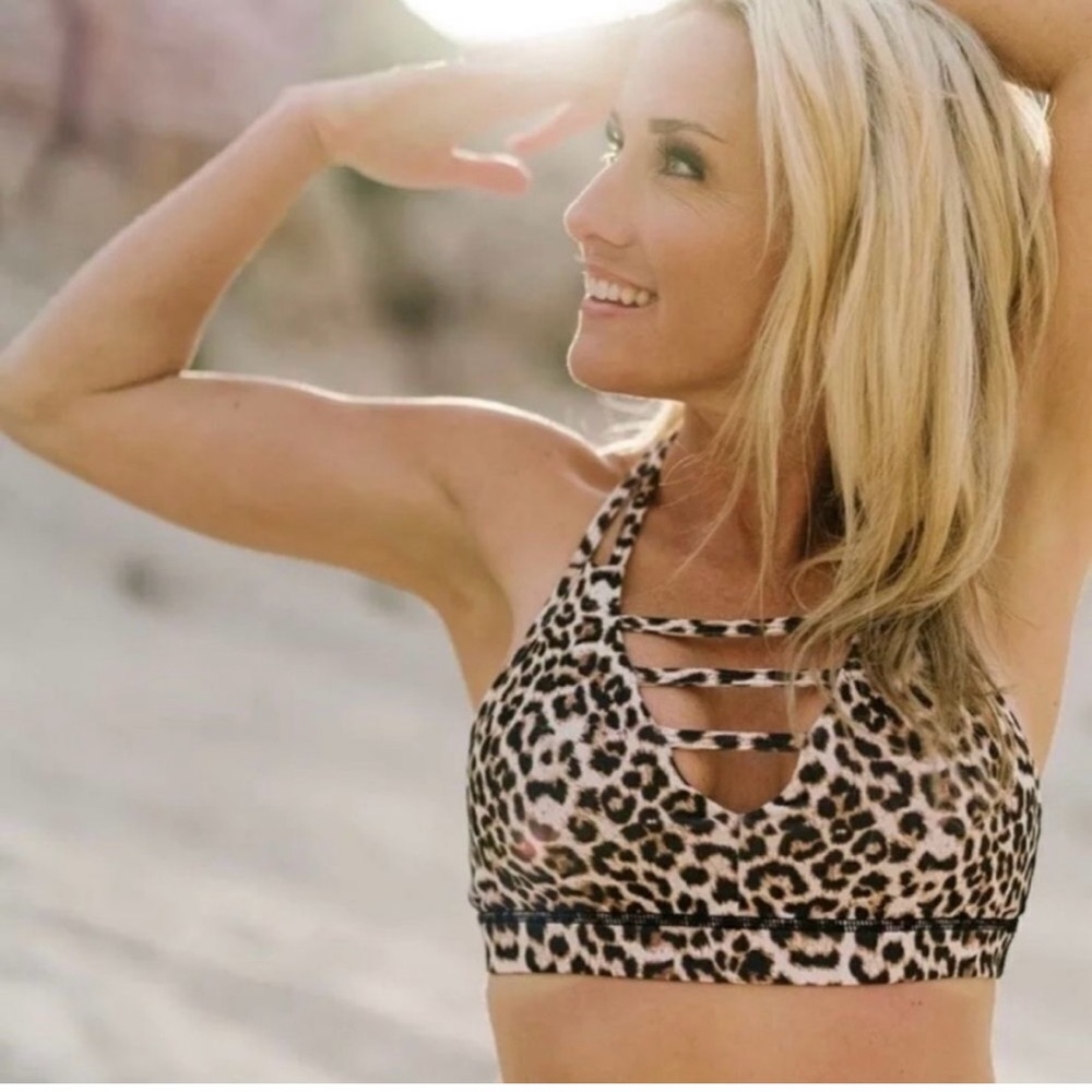 Zyia Leopard Grid Bra